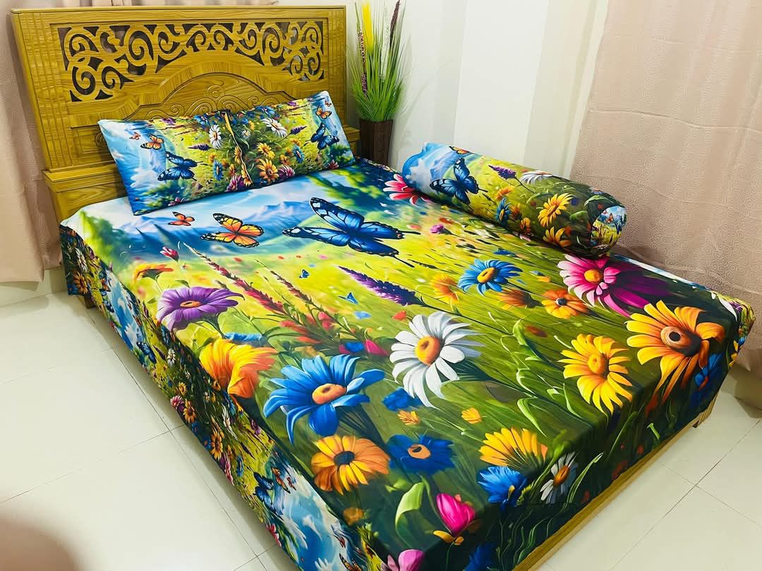 Premium 3D Bed sheet Four Piece Set