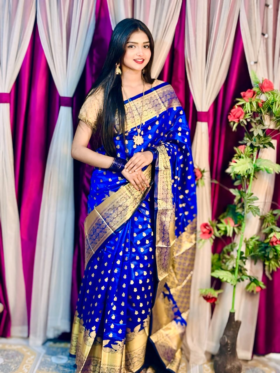 Soft silk katan sharee