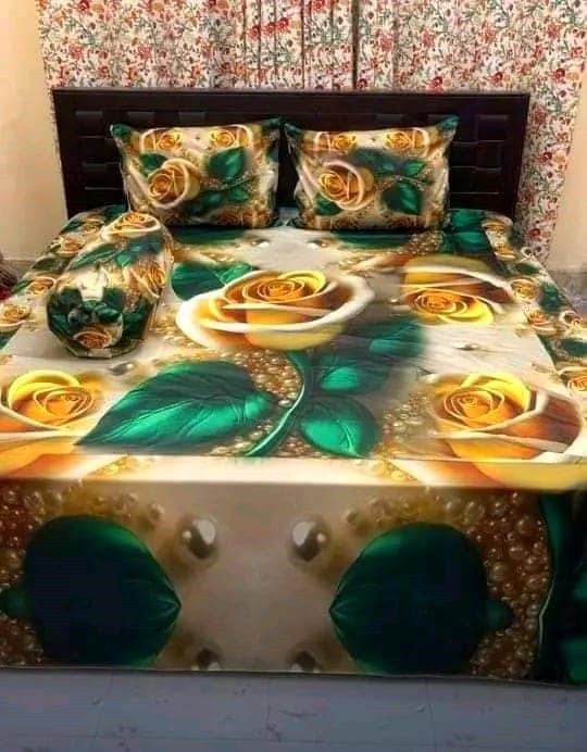 Premium 3D Bed sheet Four Piece Set