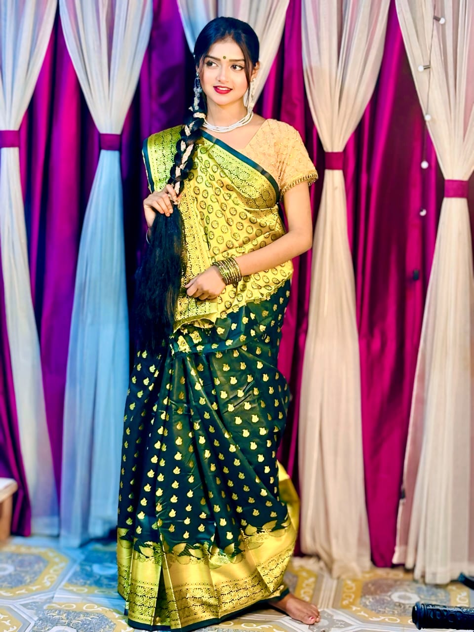 Soft silk katan sharee